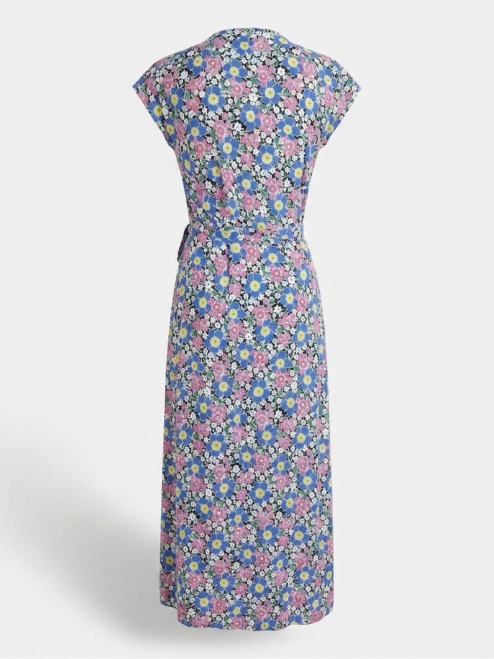 J Crew Floral Wrap Midi Dress in Purple - Picture 2 of 2